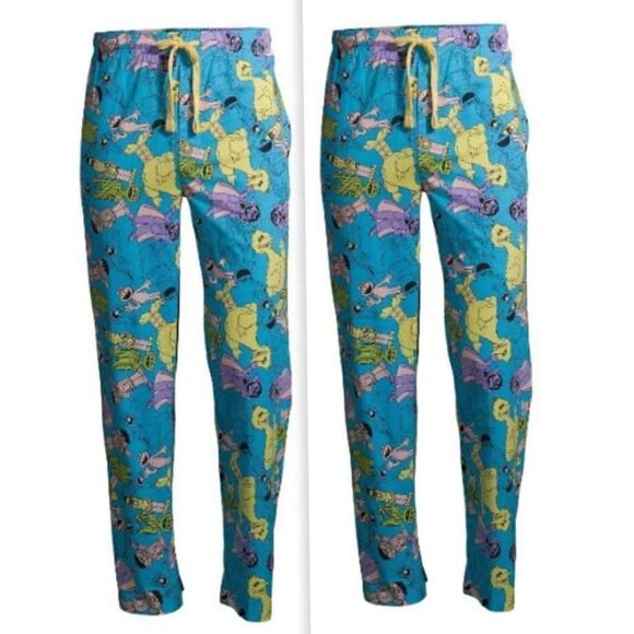 Men's Sesame Street Sleep Cotton Jersey Pants Lounge Pajama Pants 2-Pair Size M - Picture 1 of 11